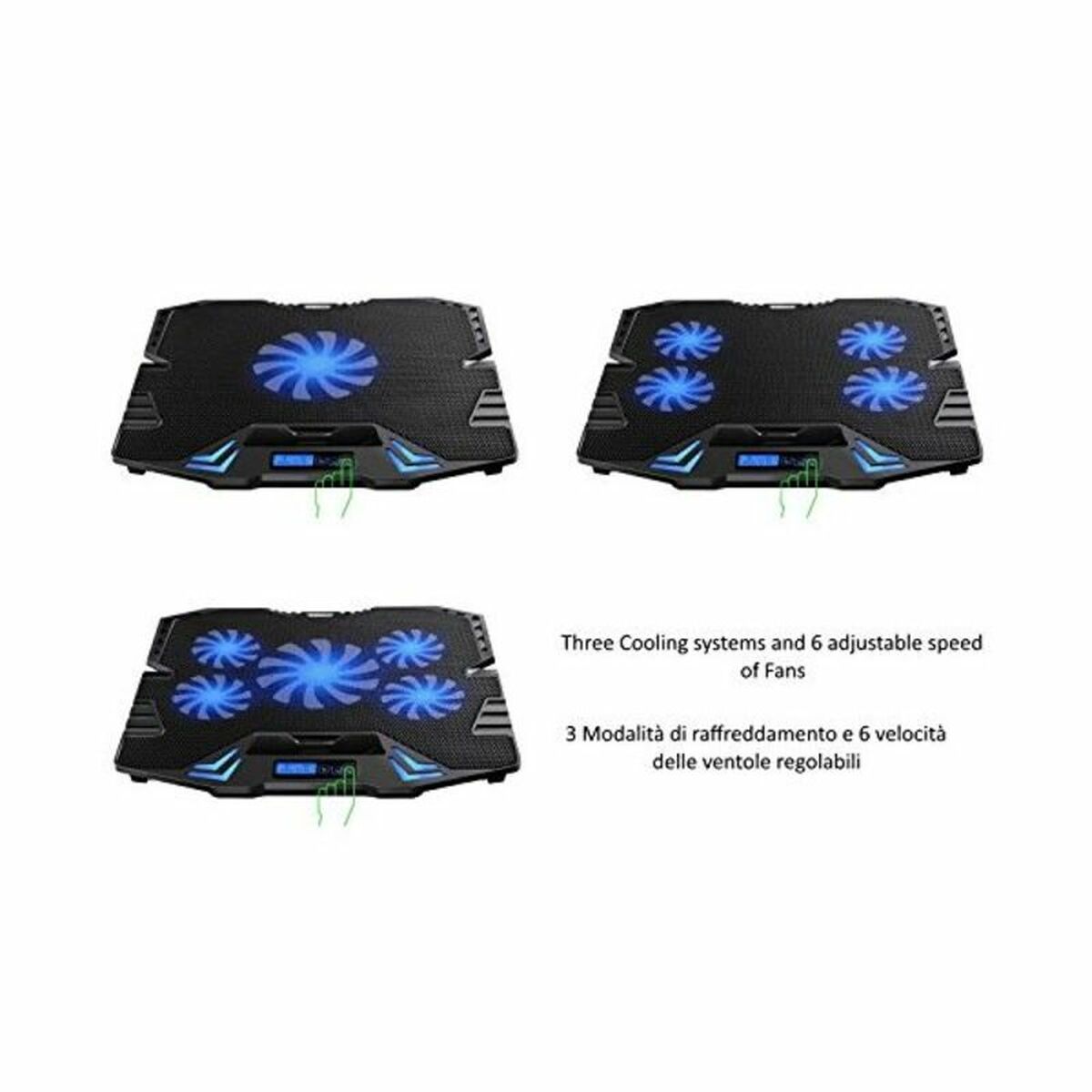 Support de refroidissement pour ordinateur portable gaming Ewent EW1259 17"